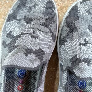 Rothy’s camo slip on shoe boy or girl. Super, super cute!!
